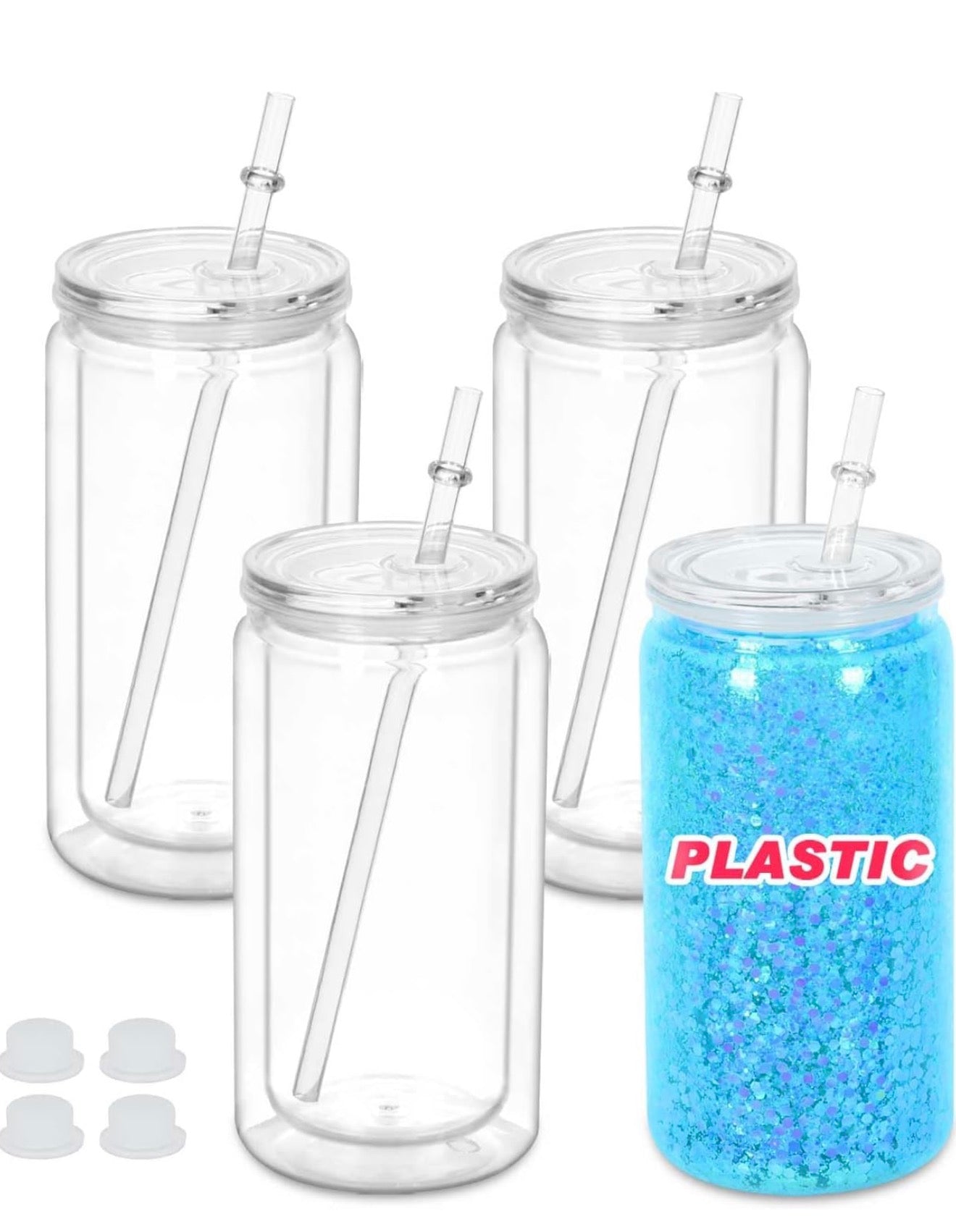 16 Oz Clear lid